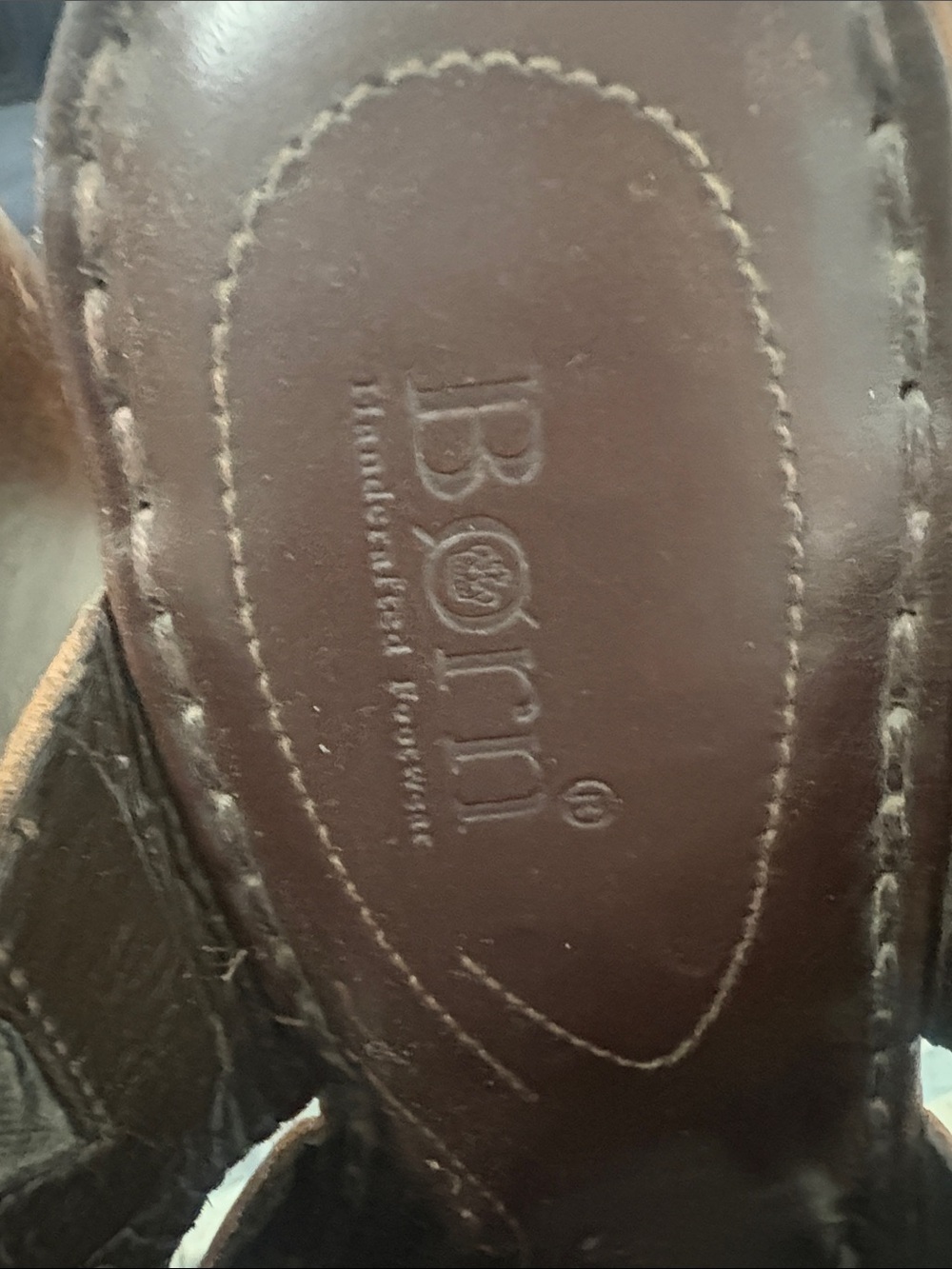 Y2K Born Brown Leather Wedge Mules Open-Toe Slide Clogs size 7 - Picture 5 of 7